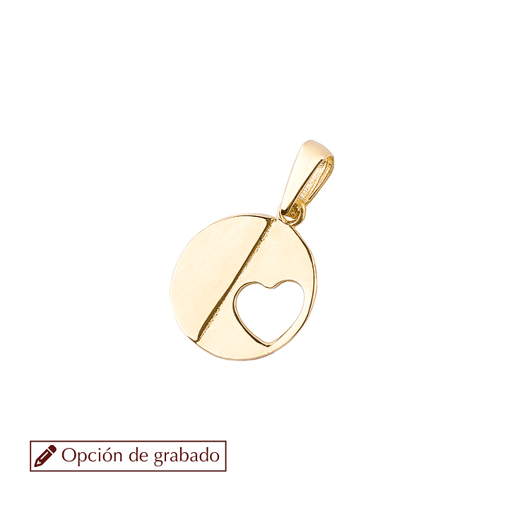 Colgantes de Oro 18kt Modelo Círculo & Corazón 1