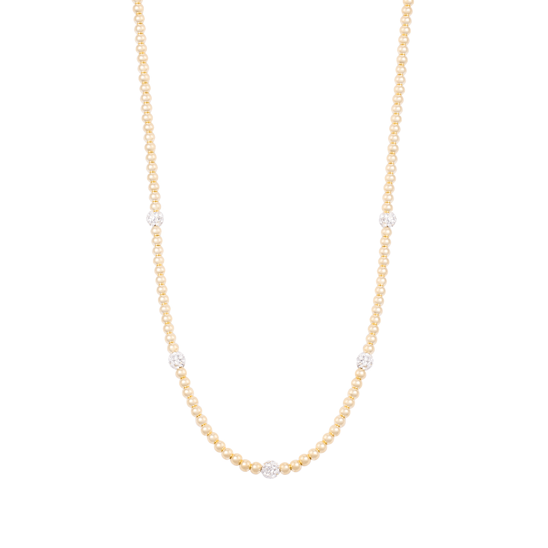 Collar de Plata Esterlina 925 Black Sparkle Bañado en Oro 14kt 1