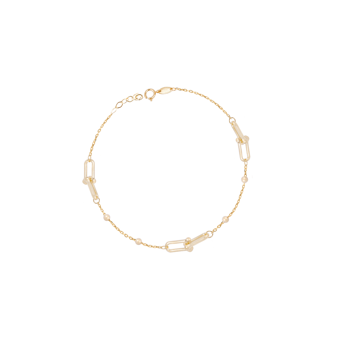 Pulsera de Oro 18kt Eslabones entrelazados 1