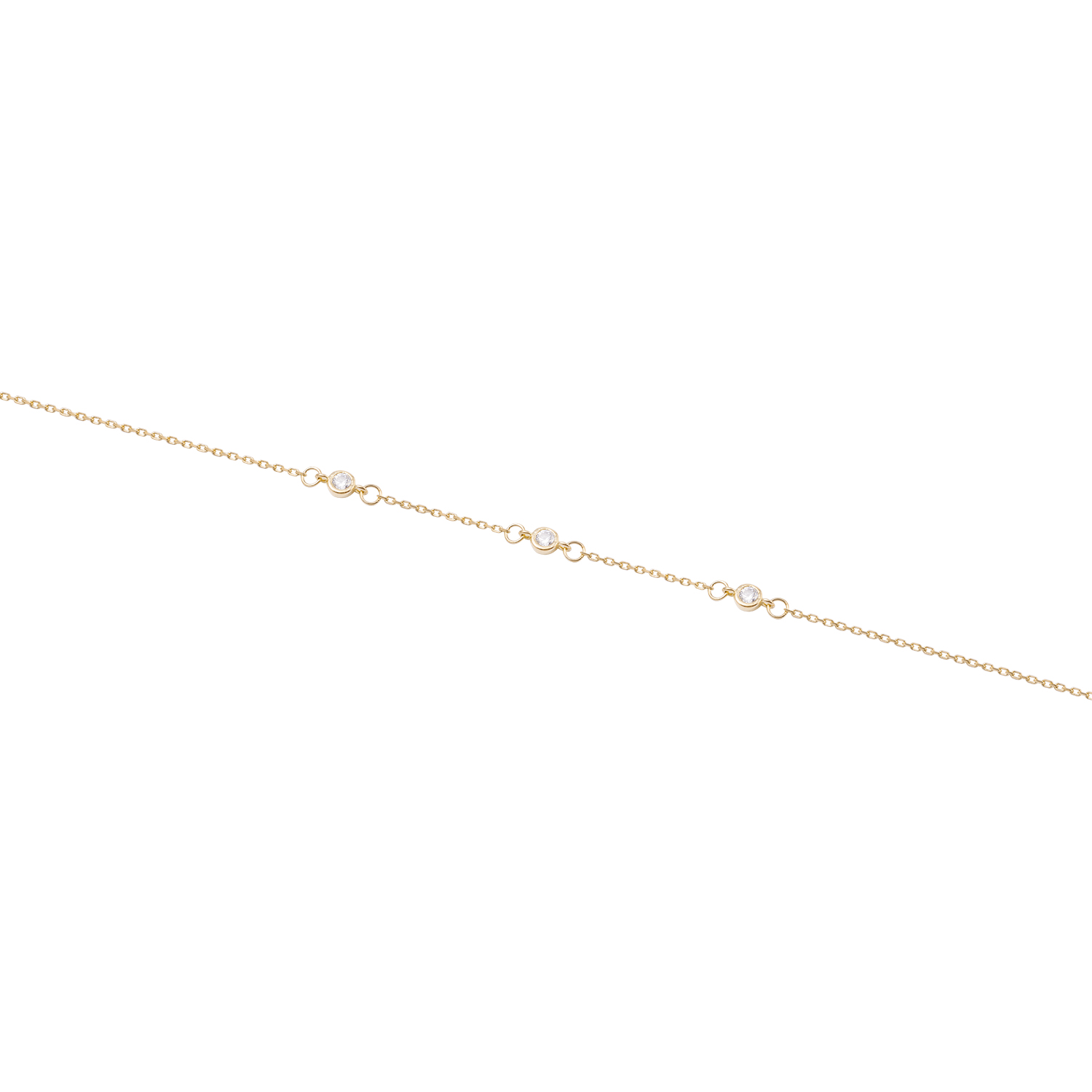 Pulsera de Oro 18kt Tres Circonita 2