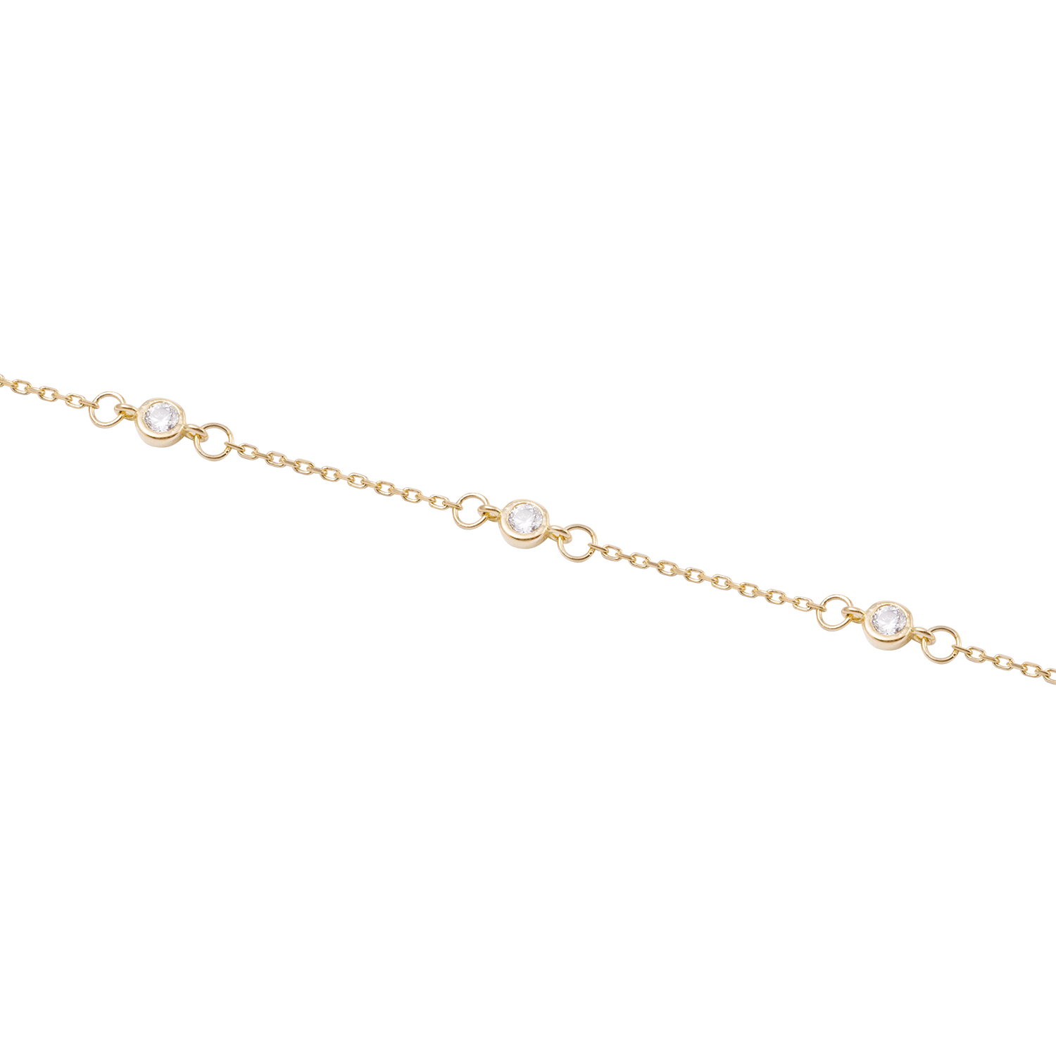 Pulsera de Oro 18kt Tres Circonita 3