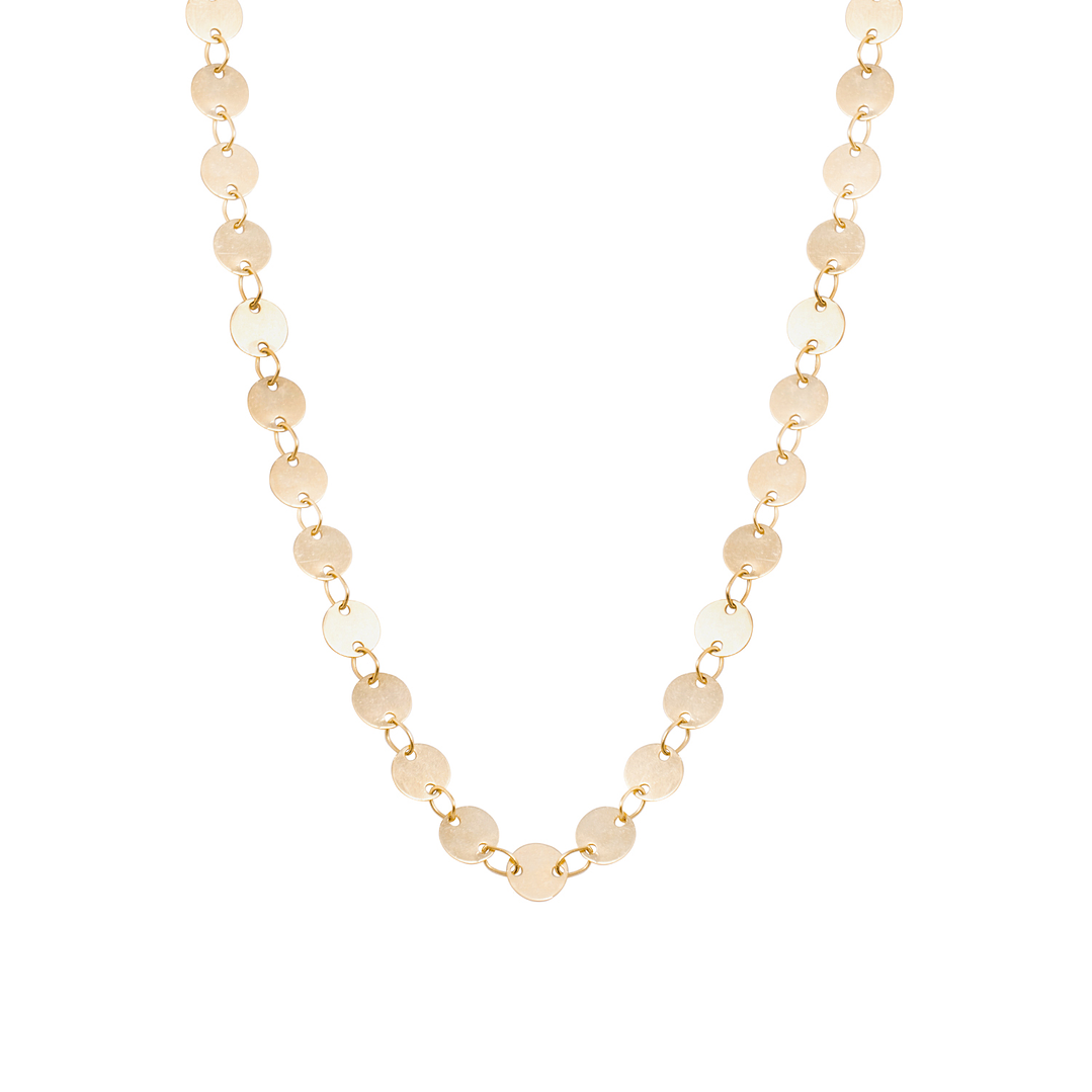 Collar de Plata Esterlina 925 Círculos Bañado en Oro 14kt 1