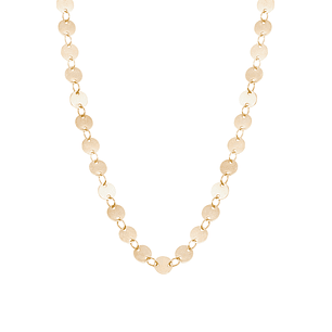 Collar de Plata Esterlina 925 Círculos Bañado en Oro 14kt