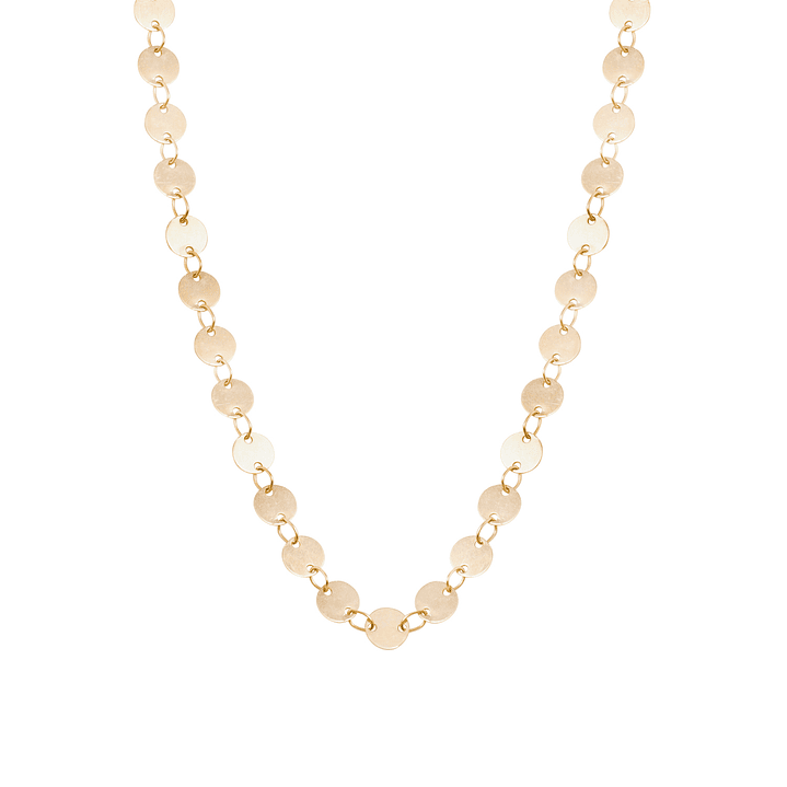 Collar de Plata Esterlina 925 Círculos Bañado en Oro 14kt 1