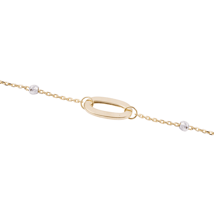 Pulsera de Oro 18kt Eslabones y Esferas 3