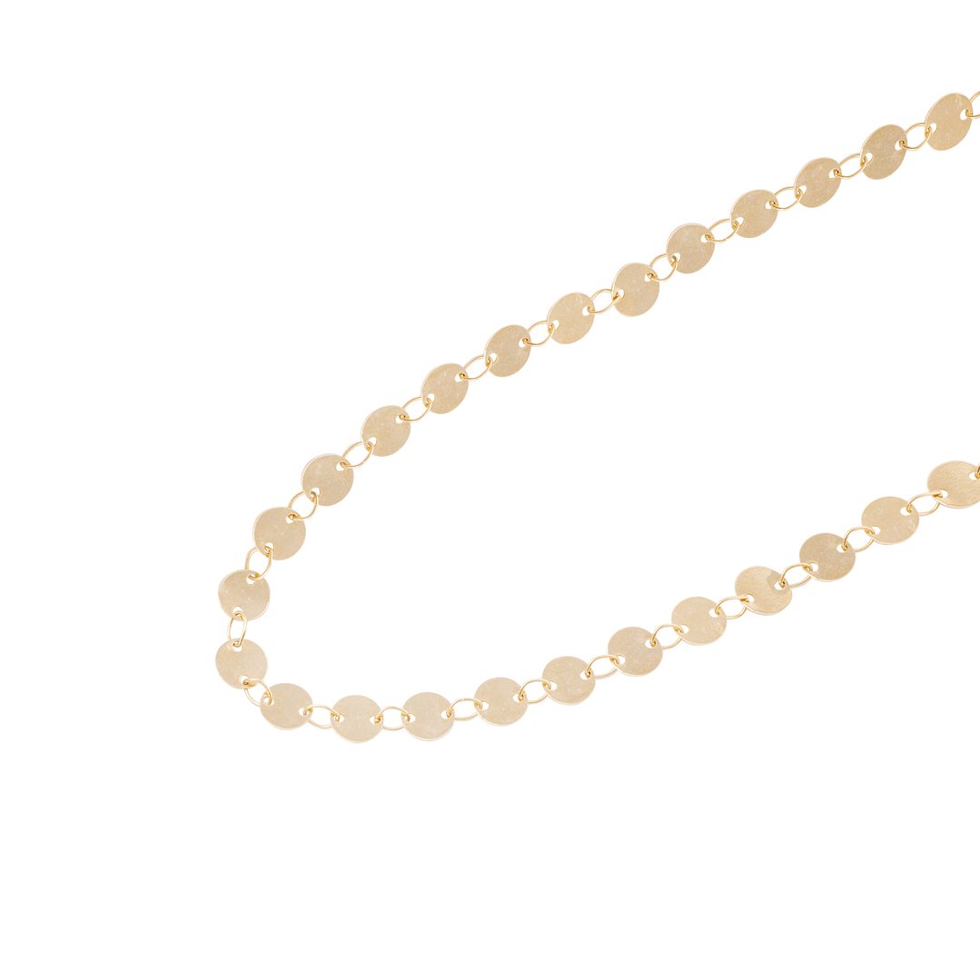 Collar de Plata Esterlina 925 Círculos Bañado en Oro 14kt 2