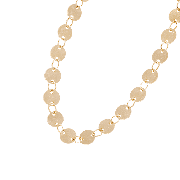 Collar de Plata Esterlina 925 Círculos Bañado en Oro 14kt 3