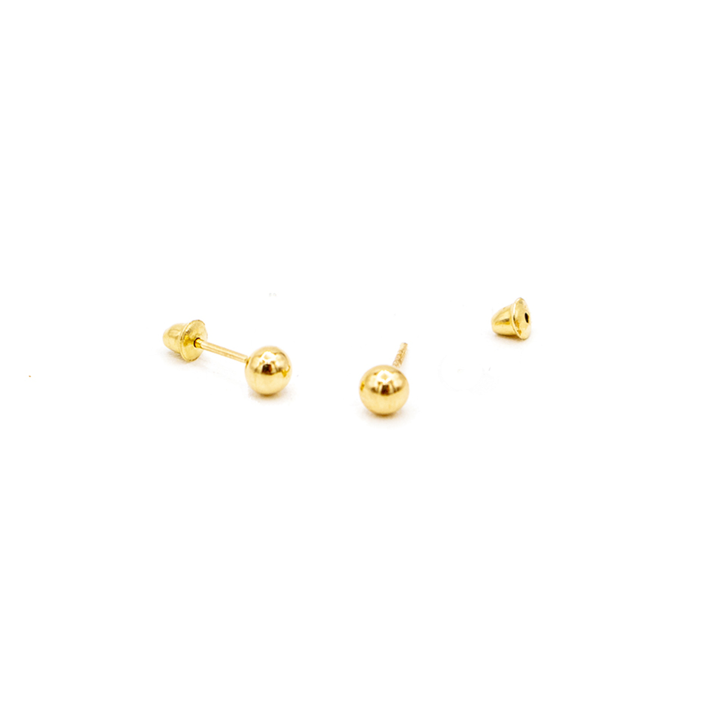 Aros de Oro 18 kt  Modelo Pelotita 5,0mm 3