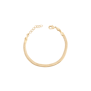 Pulsera de Plata Esterlina 925 Cinta Bañado en Oro 14kt