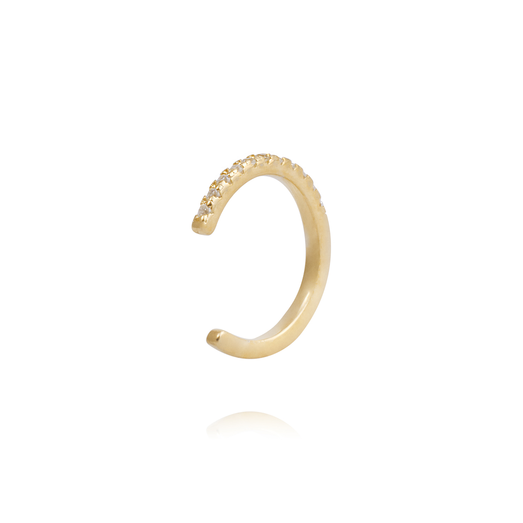 Piercing de Plata Esterlina 925 Earcuff delgado Bañado en Oro 14kt 3
