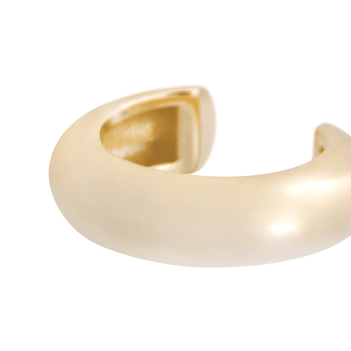 Piercing de Plata Esterlina 925 Earcuff liso Bañado en Oro 14kt 2