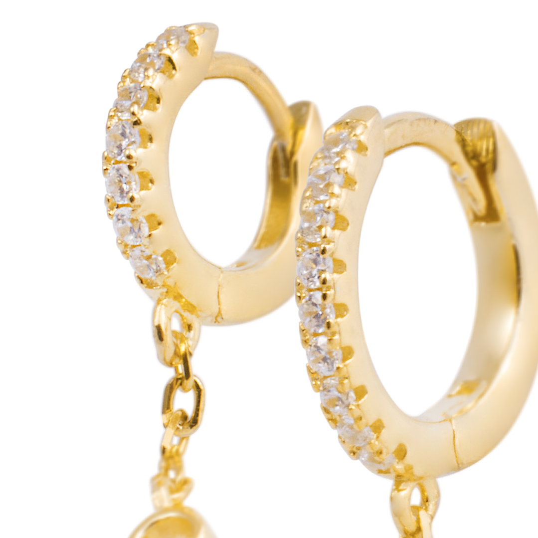 Piercing de Plata Esterlina 925 Argollas colgantes Bañado en Oro 14kt 2