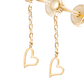 Aros Oro Amarillo 18kt Corazones Colgantes - Miniatura 2
