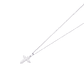 Colgante Oro Blanco 18kt Cruz de Perlas 4 mm - Miniatura 2