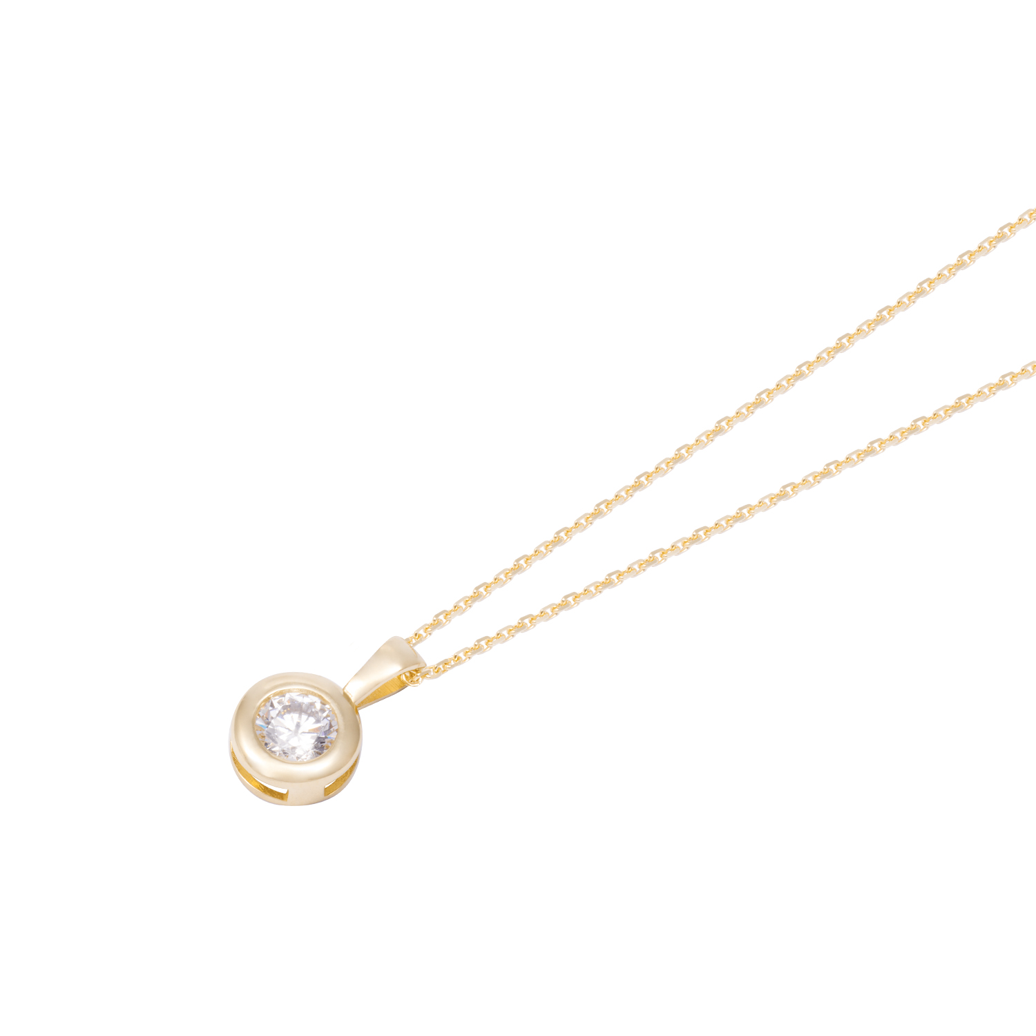 Collar de Oro de 18kt Circonita punto de luz 1
