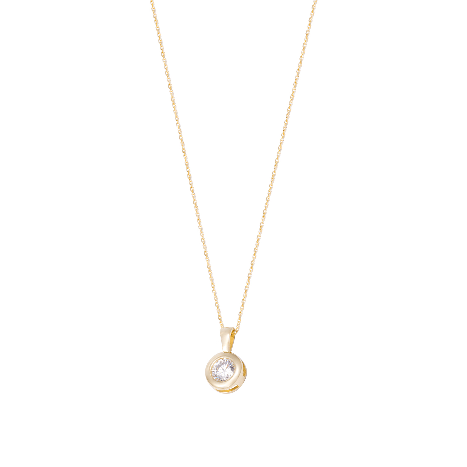 Collar de Oro de 18kt Circonita punto de luz 3