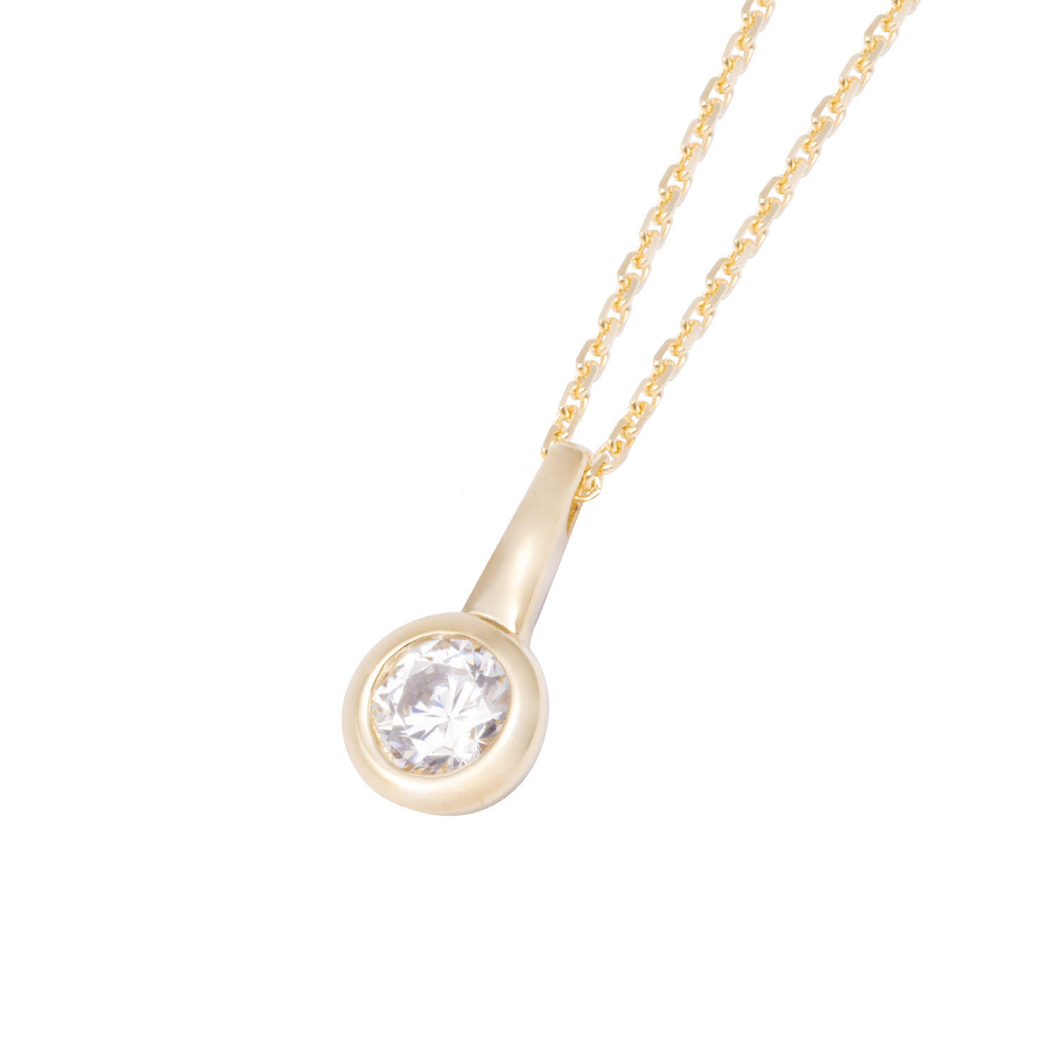 Collar de Oro de 18kt Circonita puntito de luz 2