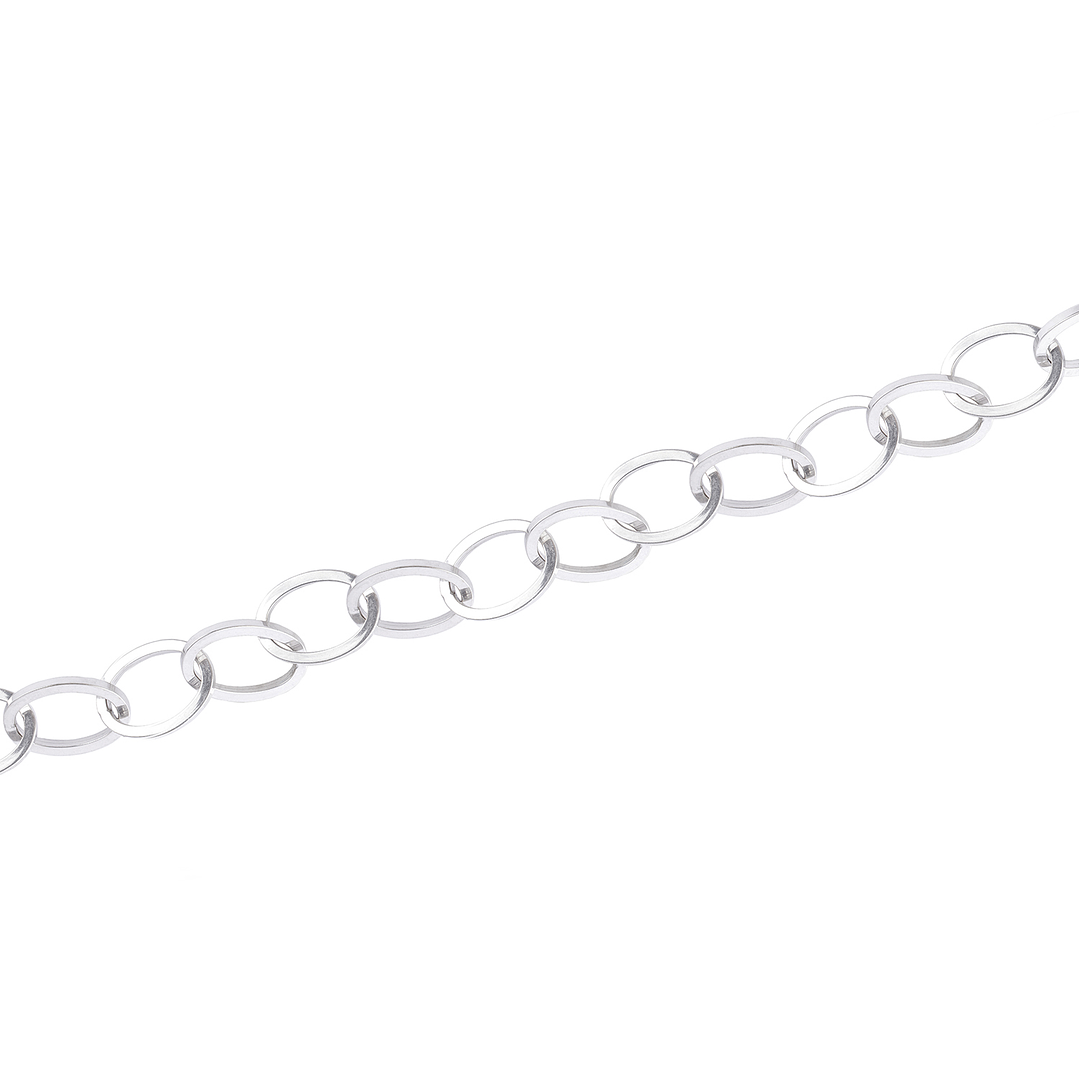 Pulsera Oro Blanco 18kt Óvalos 3