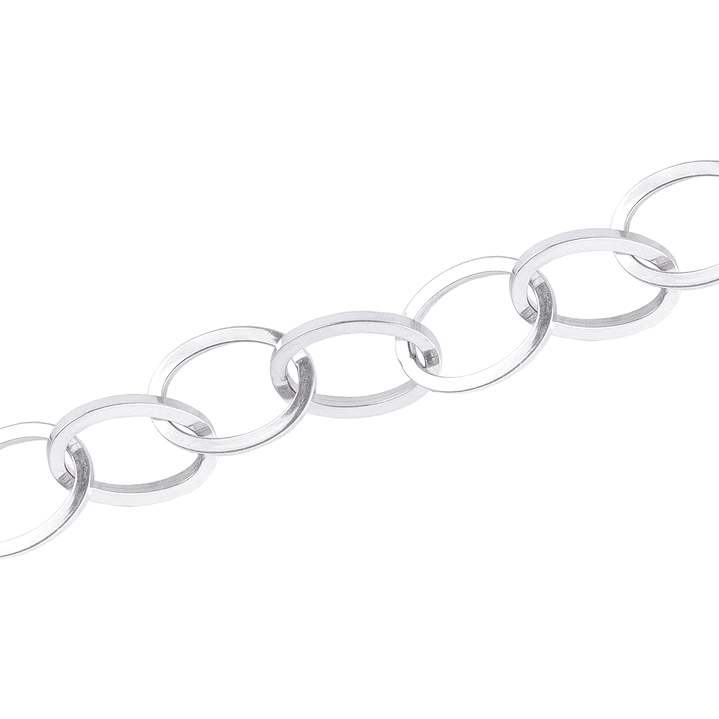 Pulsera Oro Blanco 18kt Óvalos 2