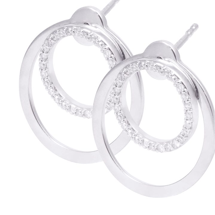 Aros Oro Blanco 18kt 56 Diamantes de 0,3 Pts 2