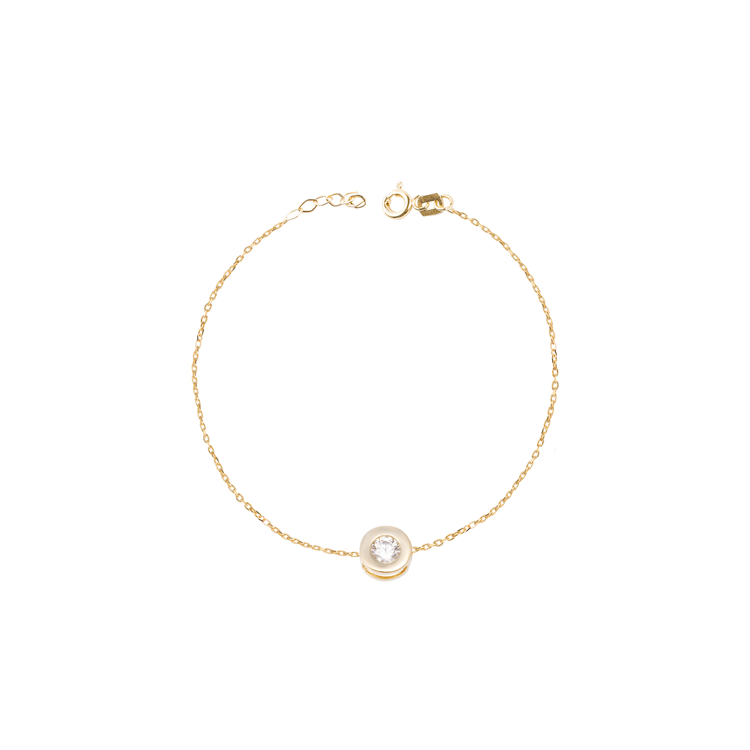 Pulsera de Oro 18kt Punto de Luz central 1