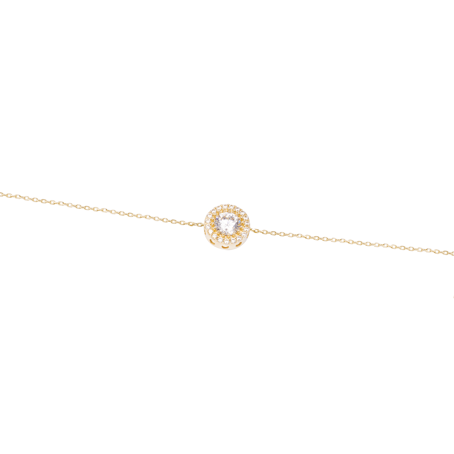 Pulsera de Oro 18kt Circonitas centrales 3