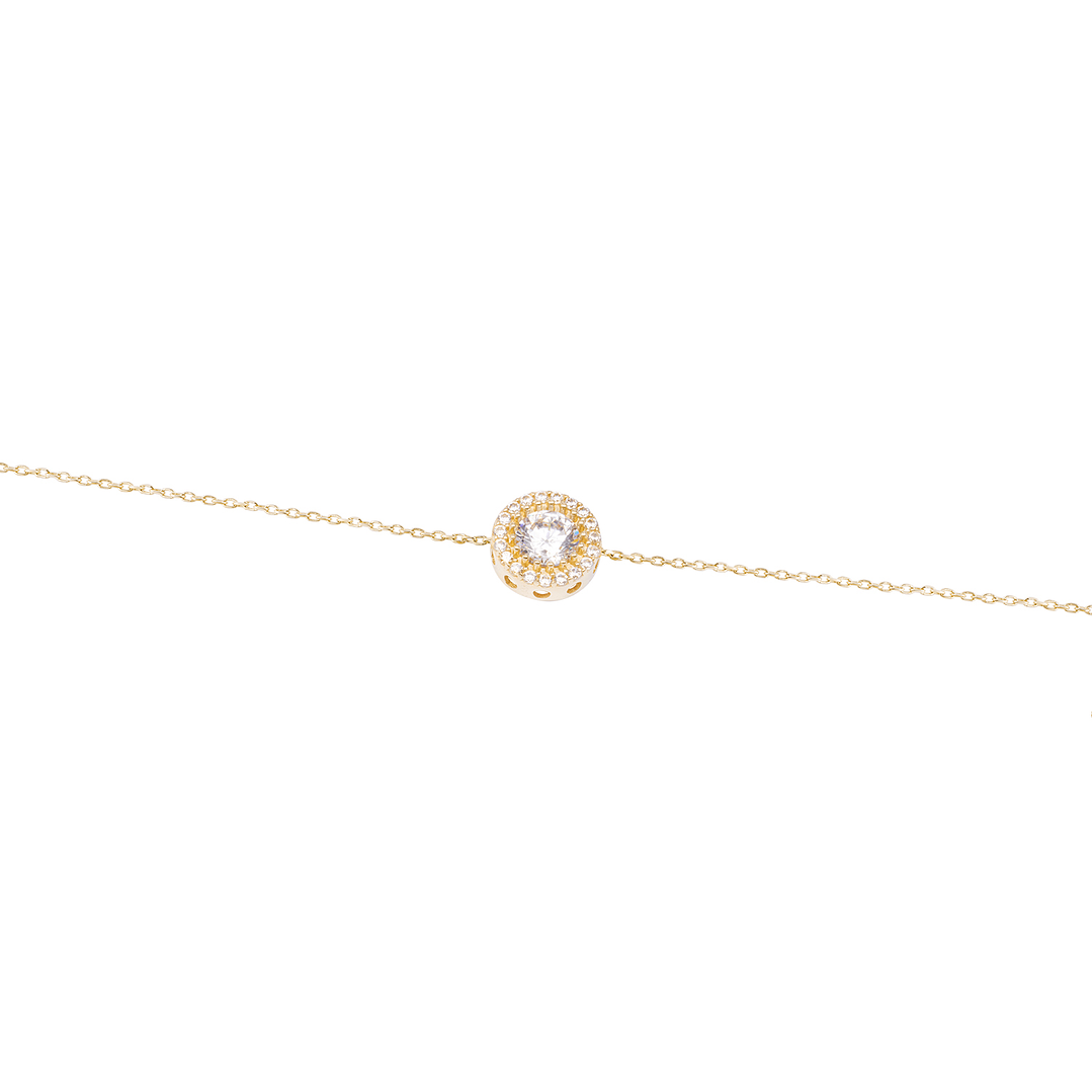 Pulsera de Oro 18kt Circonitas centrales 3
