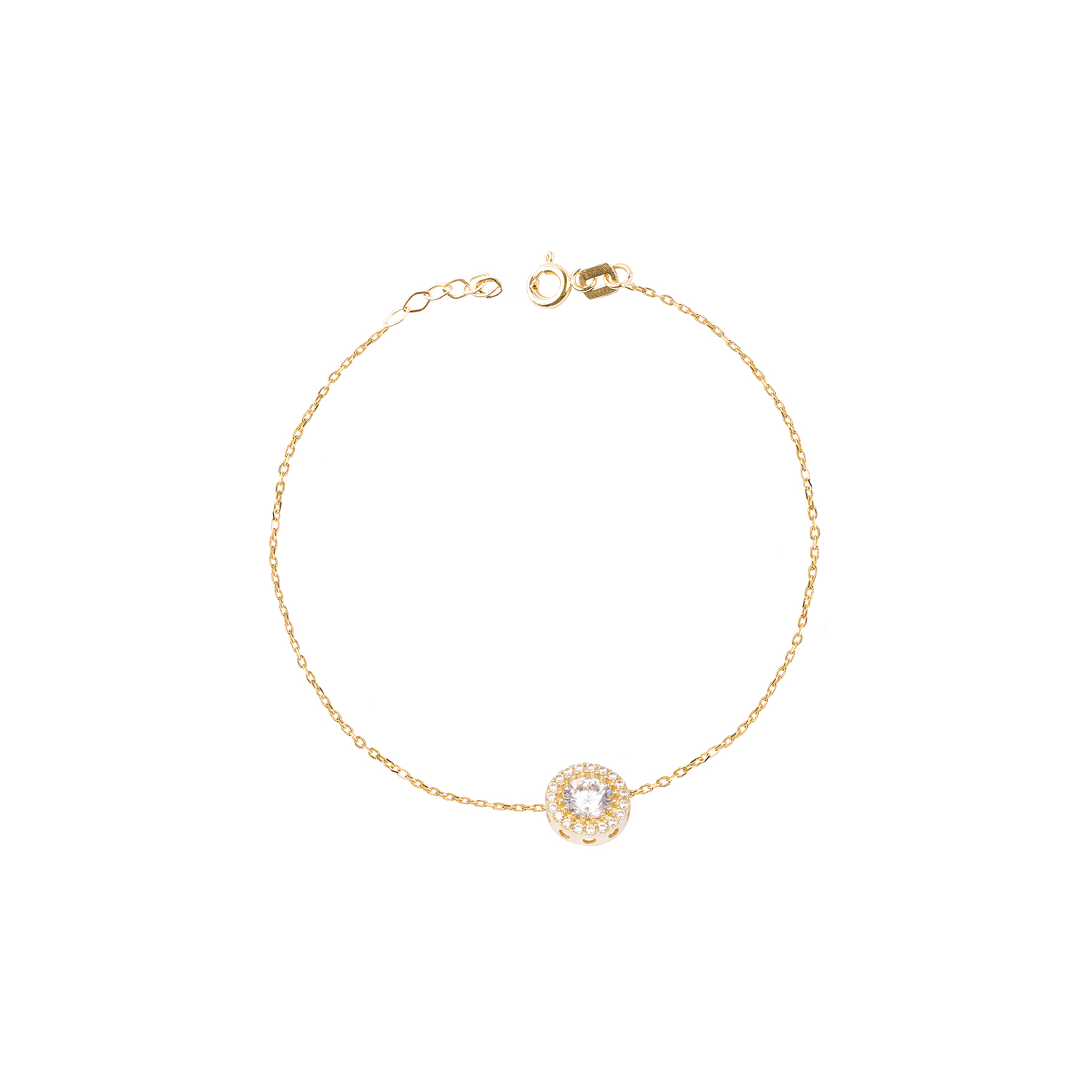 Pulsera de Oro 18kt Circonitas centrales 1