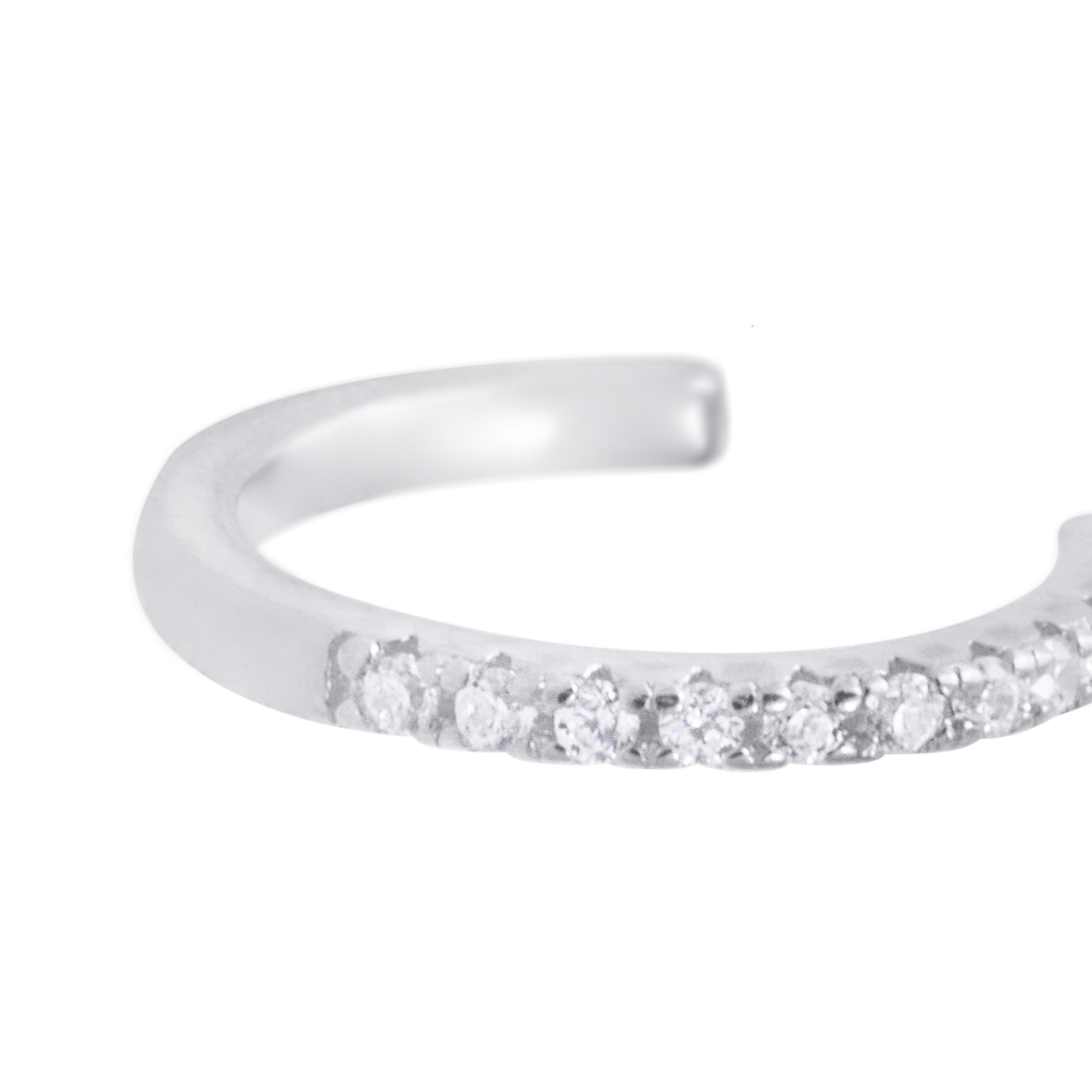 Piercing de Plata Esterlina 925 Earcuff circonitas delgado 2