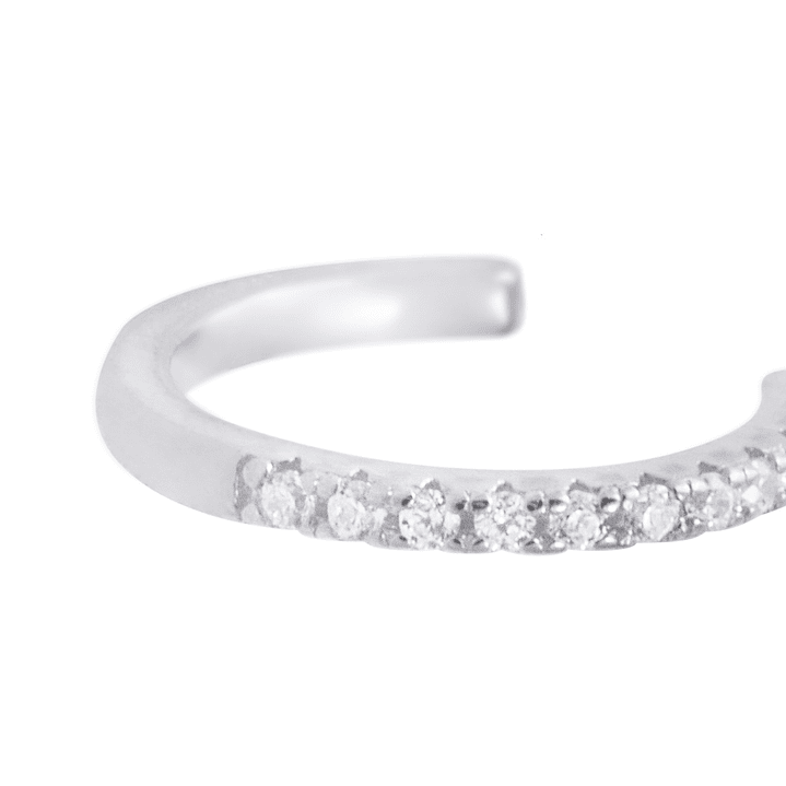 Piercing de Plata Esterlina 925 Earcuff circonitas delgado 2