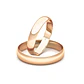Par de Argollas Oro Rosado 18kt Modelo Inglés Rodas 3,5mm - Miniatura 1