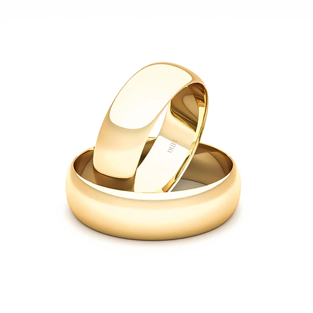 Par de Argollas Oro Amarillo 18kt Modelo Inglés Argos 5mm 1