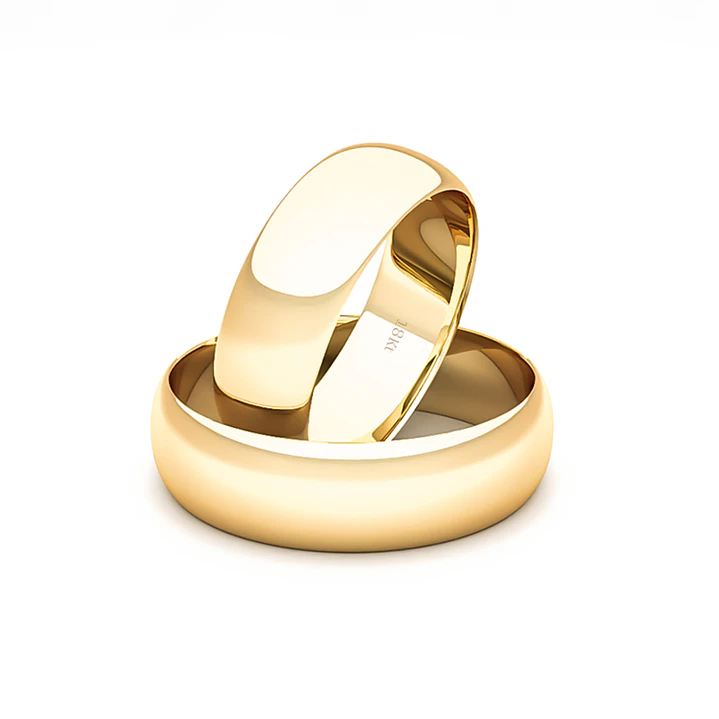 Par de Argollas Oro Amarillo 18kt Modelo Inglés Argos 5mm 1