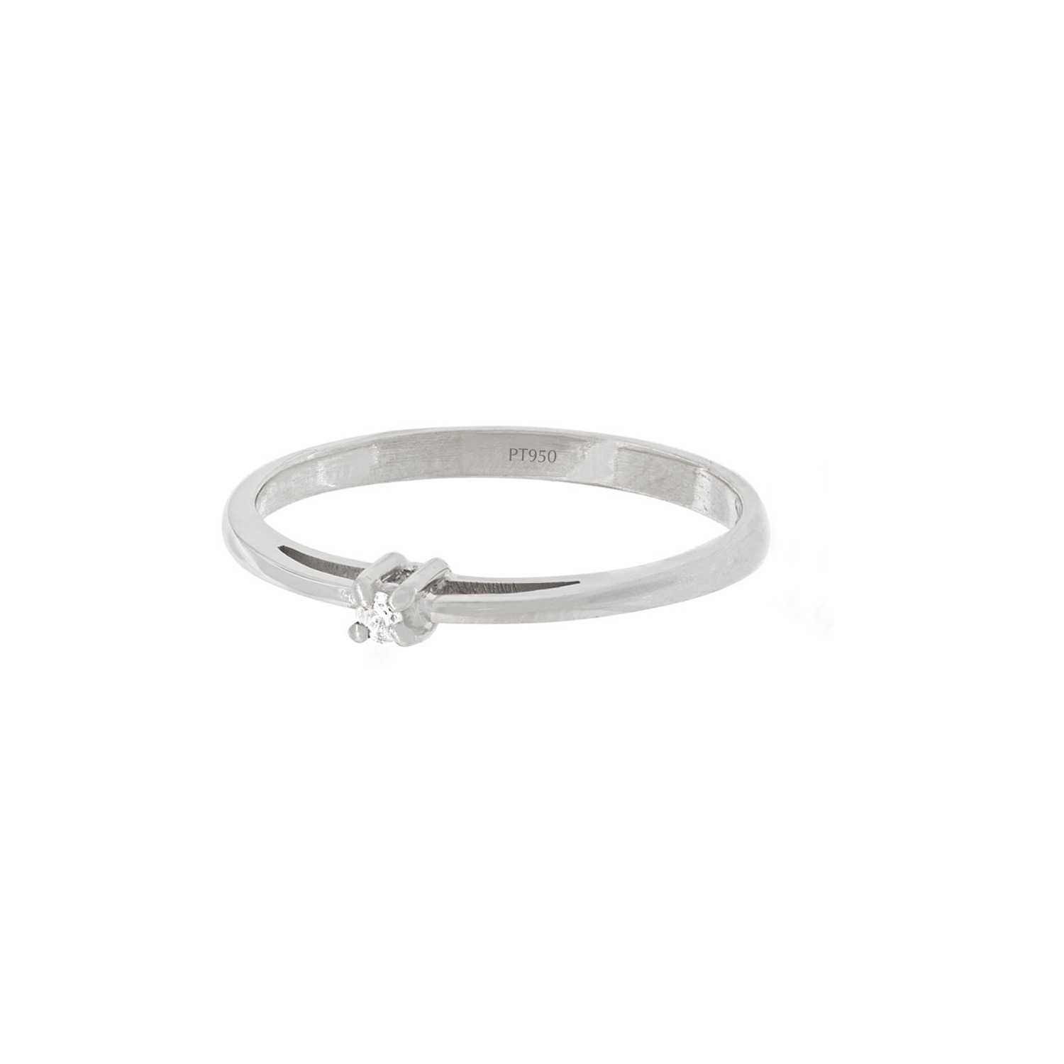 Anillo de compromiso Platino Modelo Mónaco Diamante Solitario de 6ptos 3