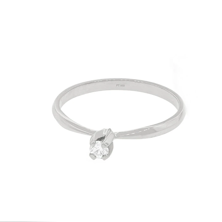 Anillo de compromiso Platino Modelo Niza Diamante Solitario de 12ptos 3