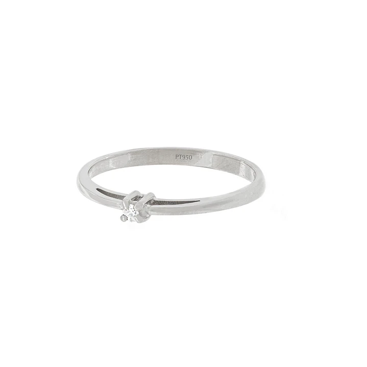 Anillo de compromiso Platino Modelo Mónaco Diamante Solitario de 12ptos 3