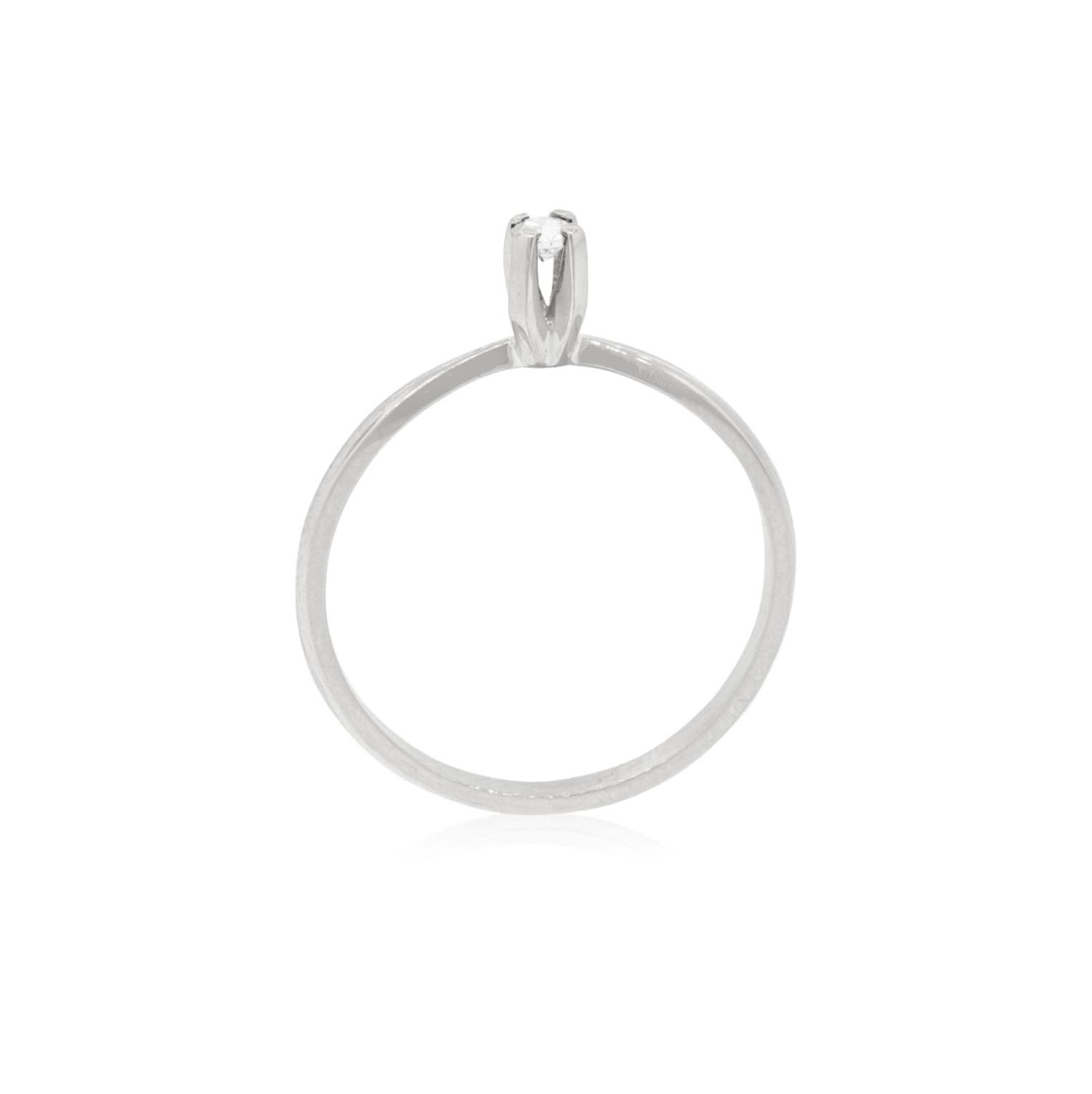 Anillo de compromiso Platino Modelo Niza Diamante Solitario de 6ptos 2