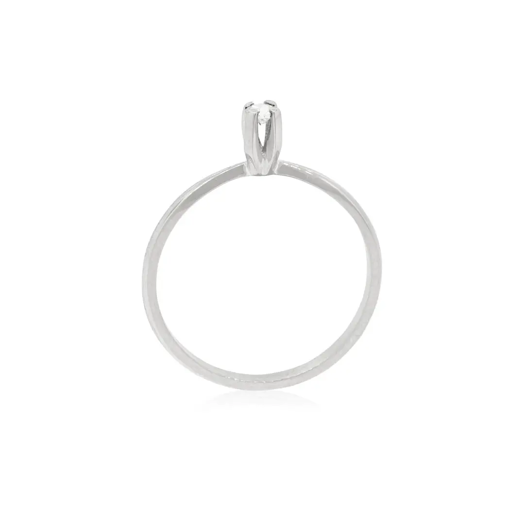 Anillo de compromiso Platino Modelo Niza Diamante Solitario de 6ptos 2