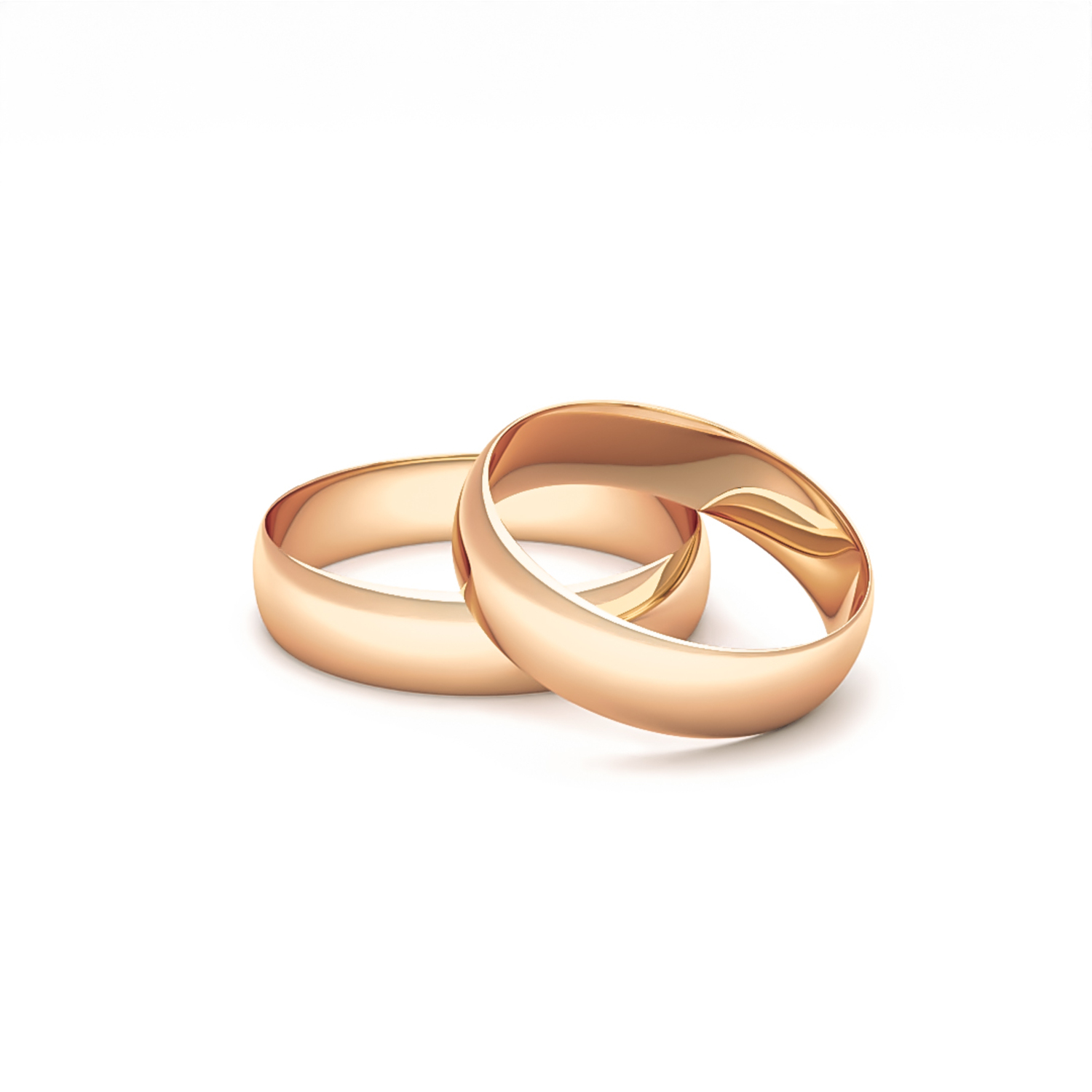 Par de Argollas Oro Rosado 18kt Modelo Inglés Vicenza 4mm 3