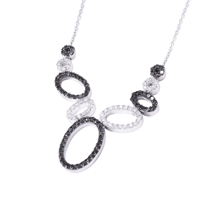 Collar Oro Blanco 18kt Óvalos Diamantes 52 Pts 2