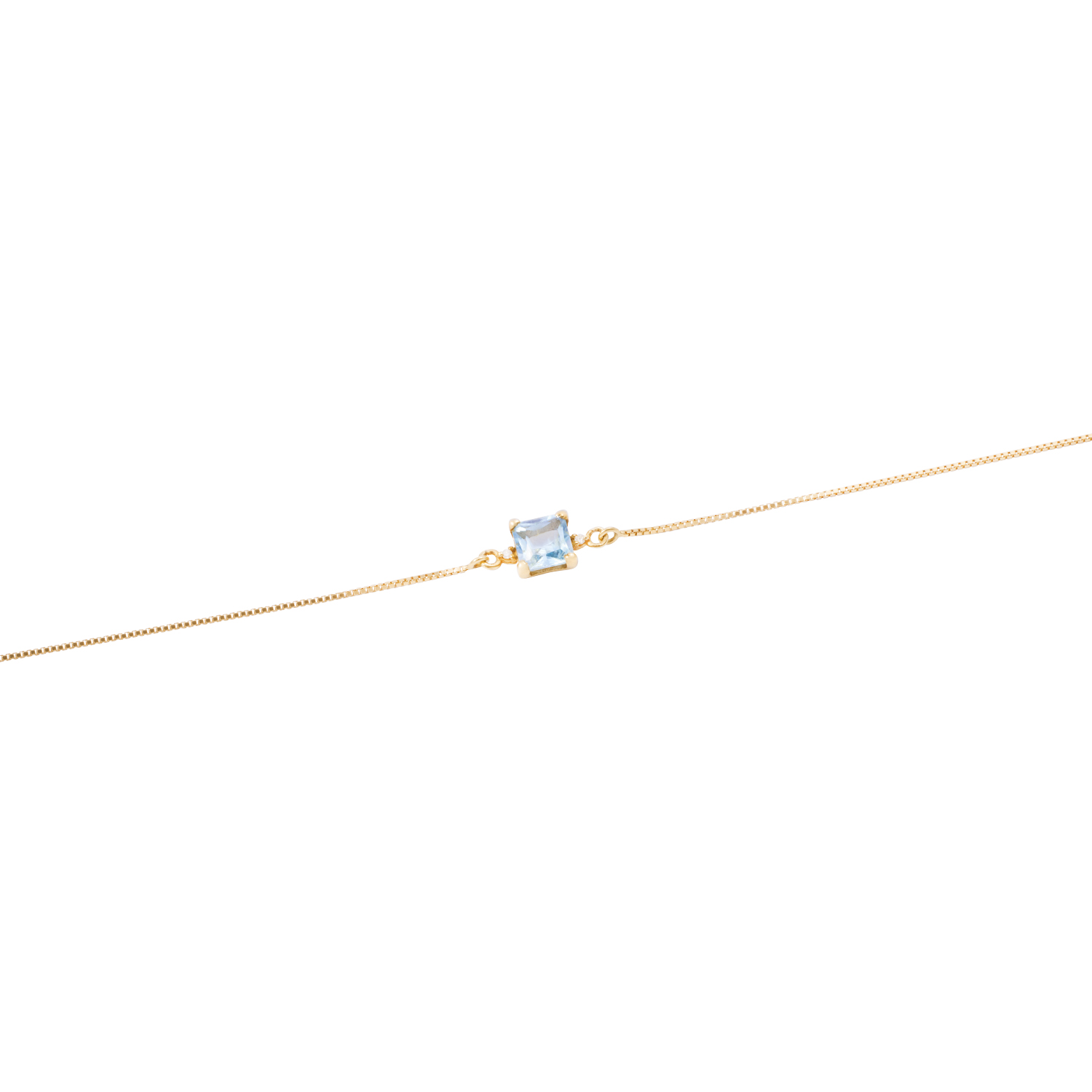 Pulsera Oro Amarillo 18kt Diamante 2x0,5 Pts y Topacio Azul 3