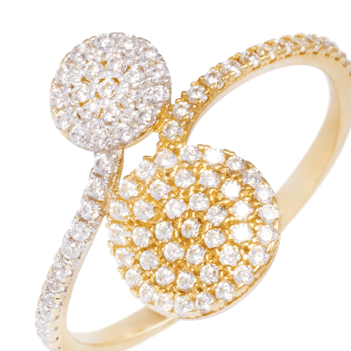 Anillo Oro Amarillo 18kt Círculos y Riel 2