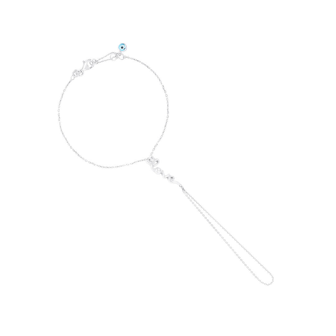 Pulsera Oro Blanco 18kt Tipo Anillo Love Diamante 1 Pts 1