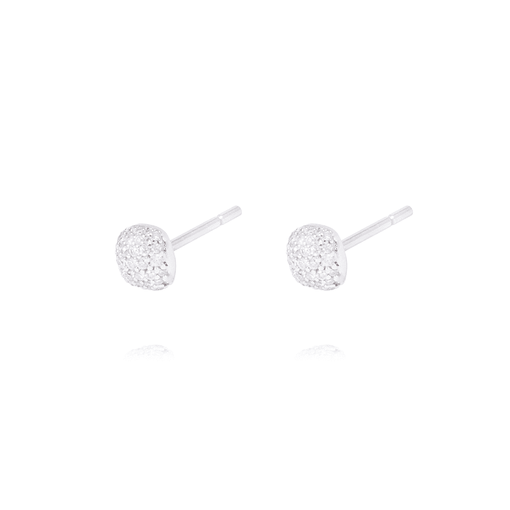 Aros Oro Blanco 18kt Cuadrados Diamantes 5x1 Pts 1