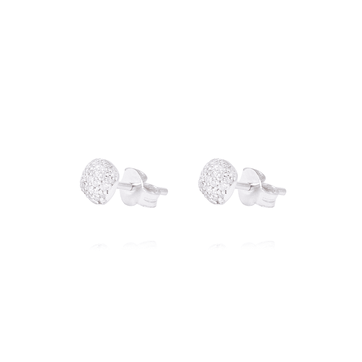 Aros Oro Blanco 18kt Cuadrados Diamantes 5x1 Pts 2