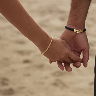Pulsera de Oro Amarillo 18kt Turbillon