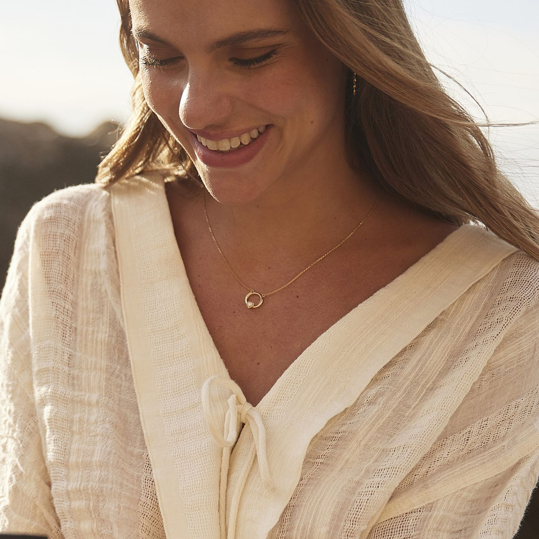 Collares de Oro 18kt Modelo Corazón de Circonita 4