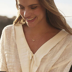 Collares de Oro 18kt Modelo Corazón de Circonita