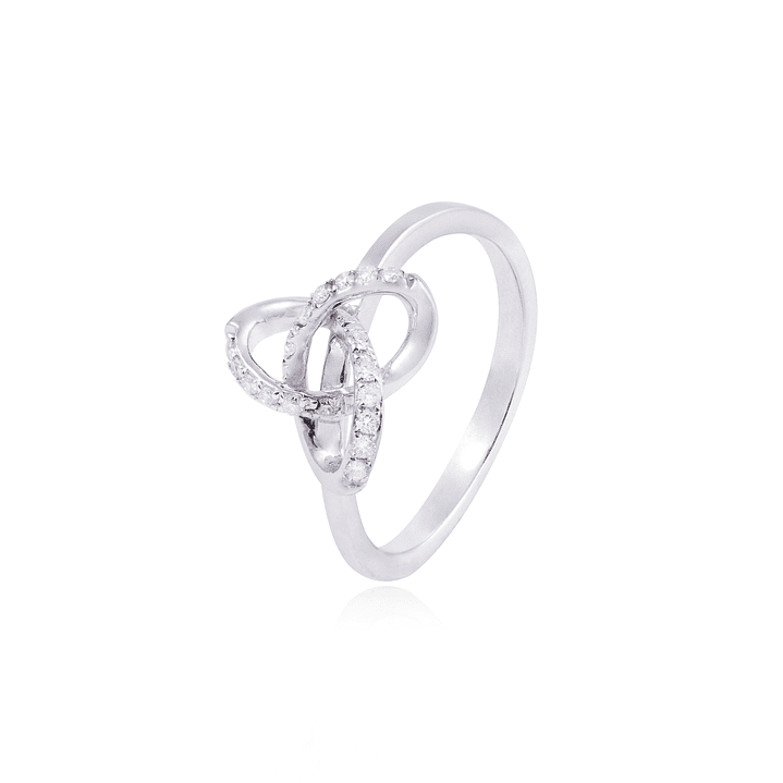 Anillo Compromiso de Oro de 18kt Nudo 13 puntos de diamante 1