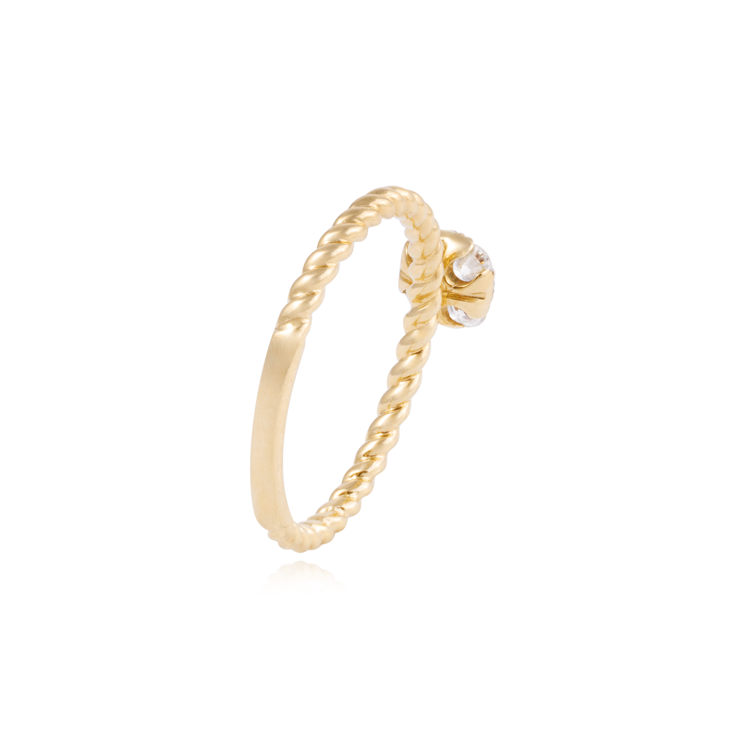 Anillo Compromiso de Oro de 18kt Solitario 29 puntos de diamante 3